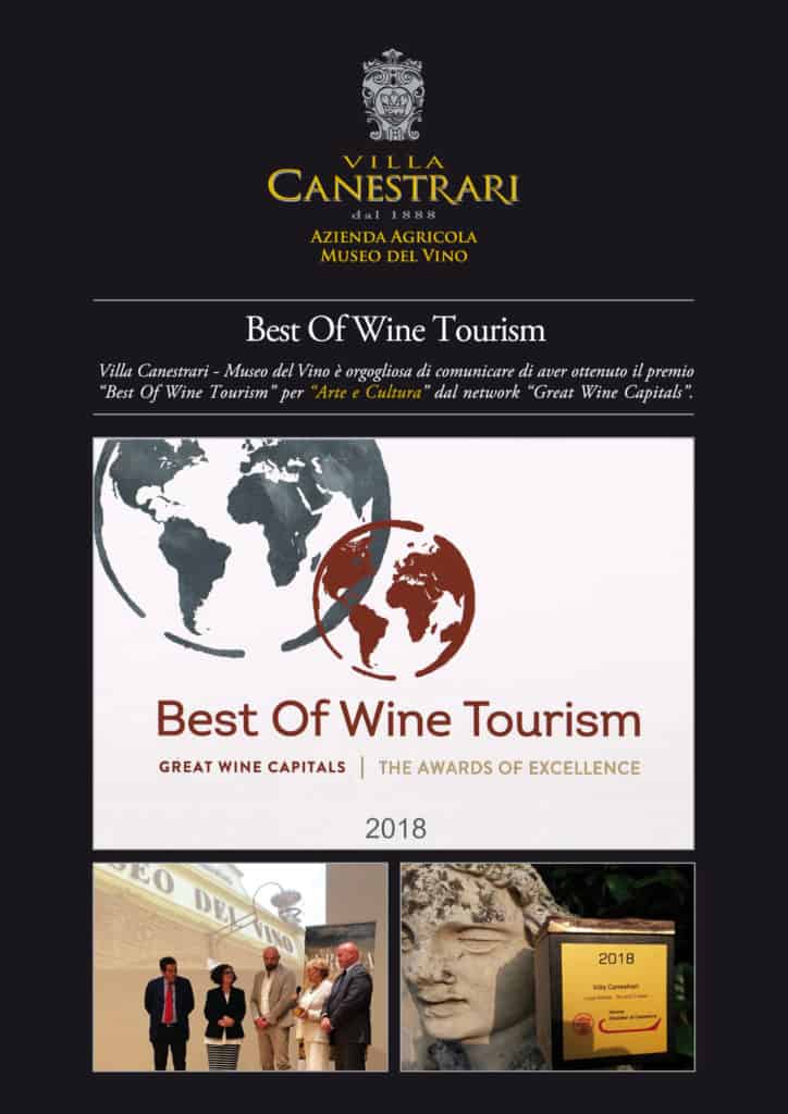 Best of wine tourism 2018 Villa Canestrari